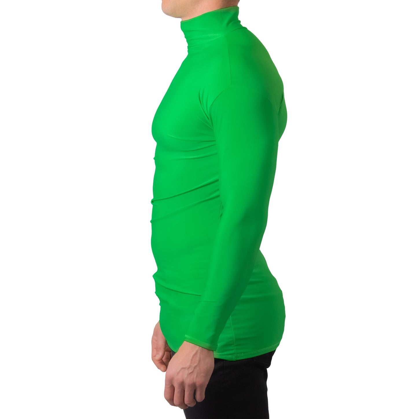 chroma key green screen shirt side