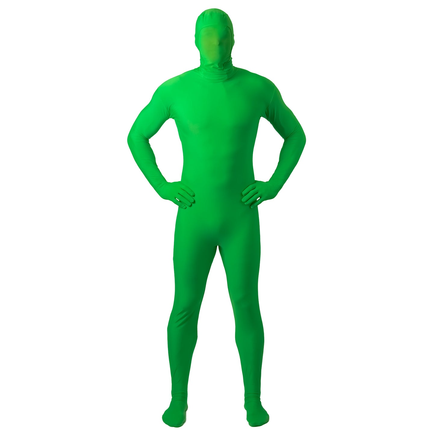 chroma key green screen suit front