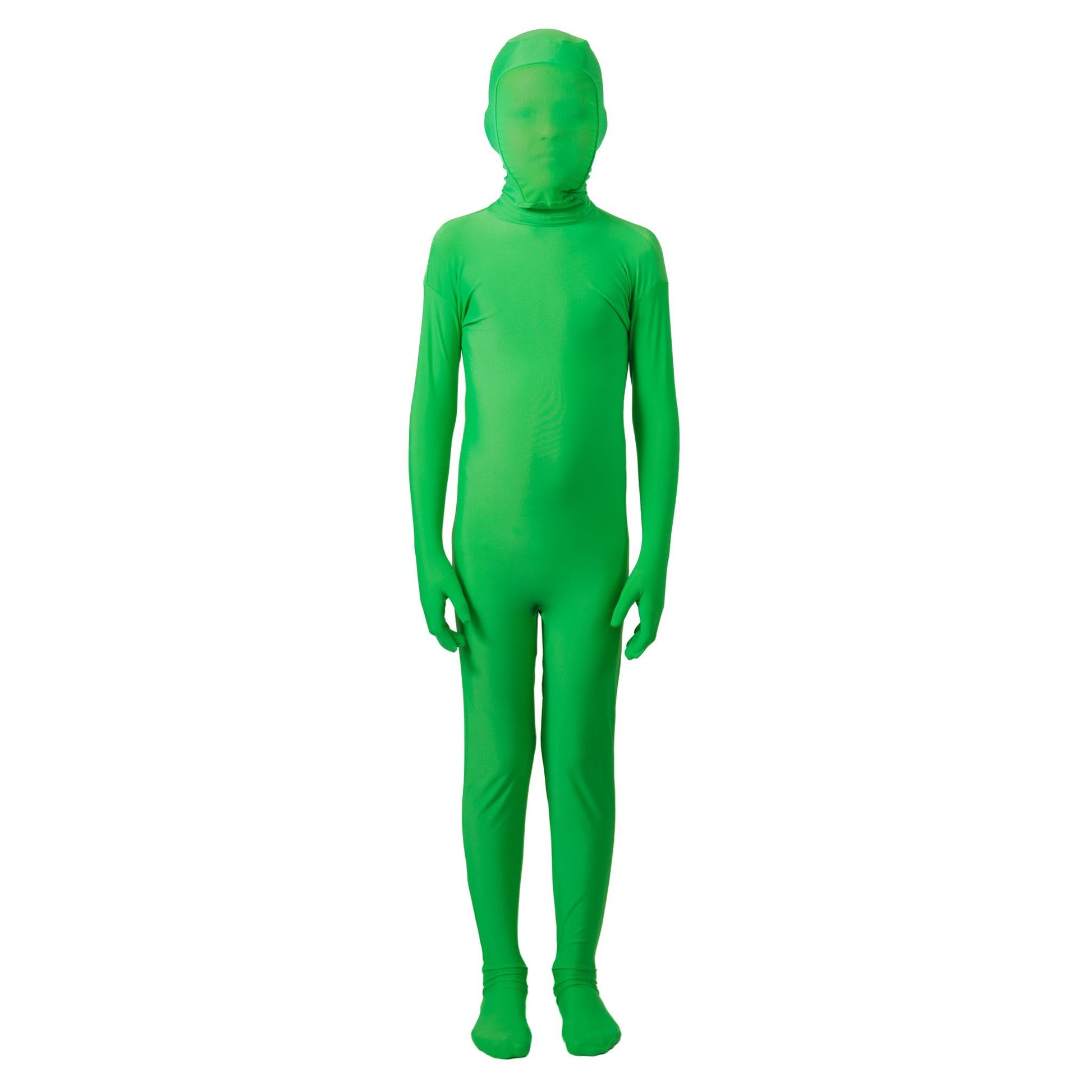 kid green screen suit front